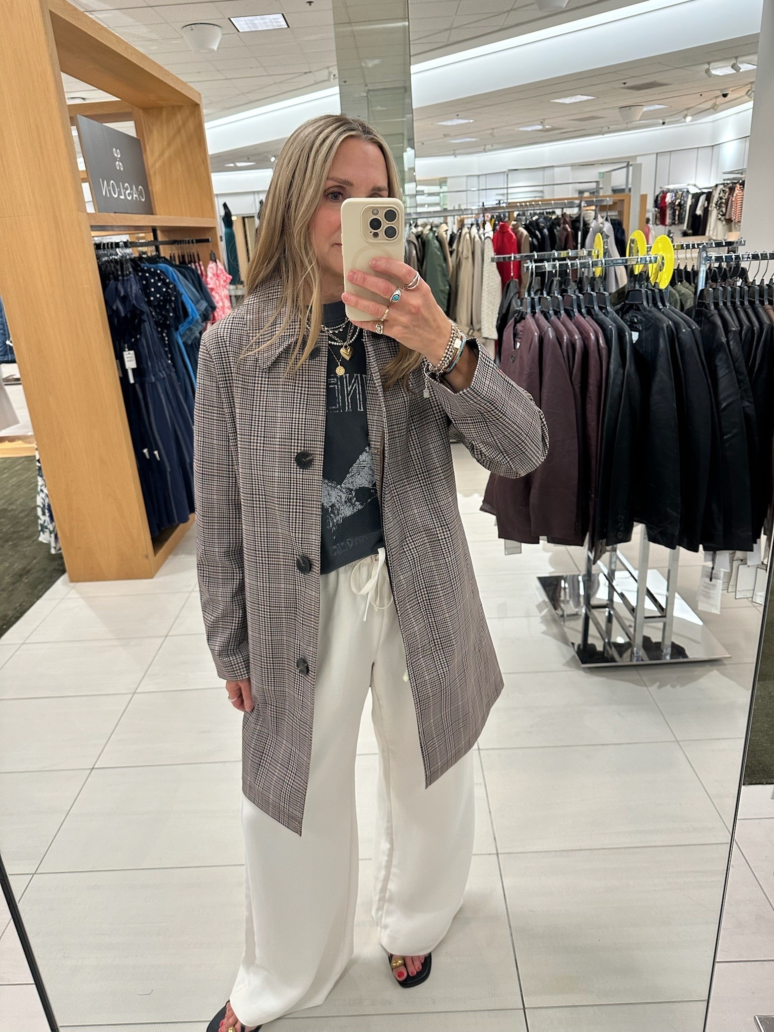 Another cute jacket find at the Nordstrom sale! Always love a trench and this check pattern is super chic!

#LTKootd #LTKOver40 #LTKSaleAlert