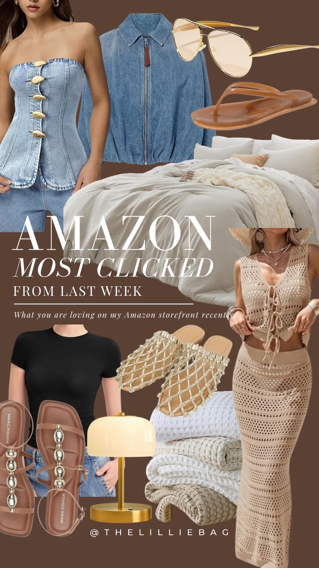 Most clicked this week on my Amazon storefront!✨ 

Bedding. Bedroom. Denim jacket. Denim vest. Tee. Spring outfit. Spring fashion. Sandals. 

#LTKSeasonal #LTKHome #LTKBeauty