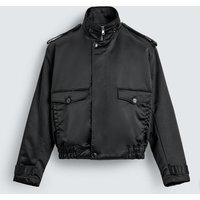 Zara - Quilted Technical Bomber Jacket - Men - Black - Men | Zara US