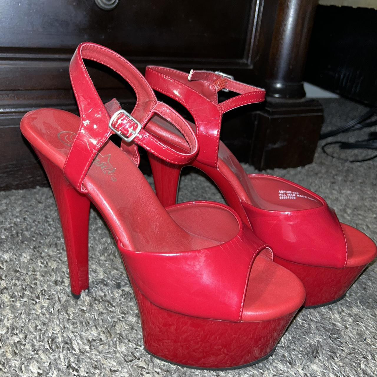Pleaser Women's Footwear - Red - US 9 | Depop US