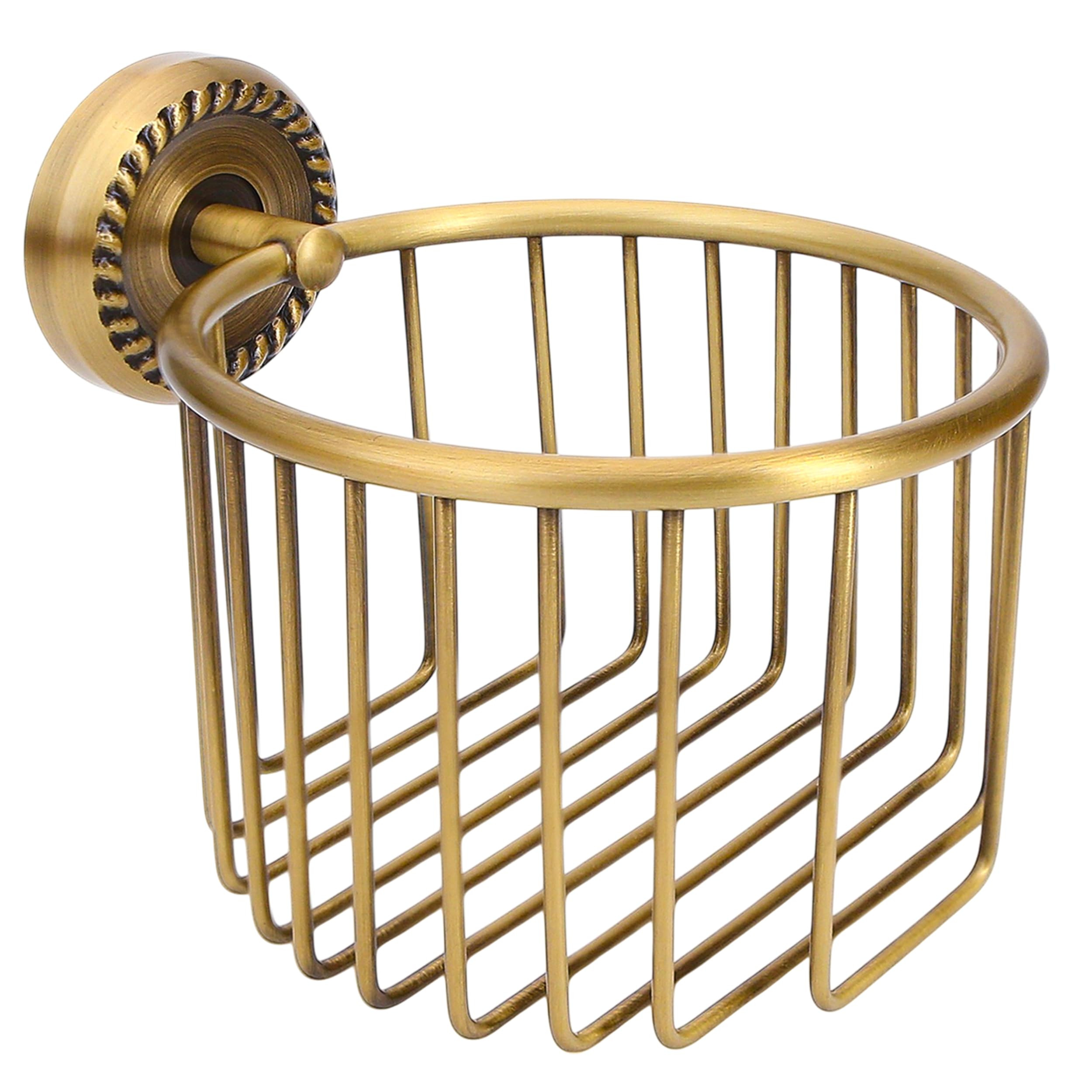 Vintage Bronze Wall Mounted Toilet Paper Holder – Antique Brass Bathroom Accessories Tissue Dis... | Amazon (US)