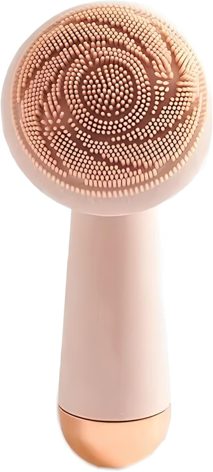 Sonic Facial Cleansing Brush, 4 Rejuvenating Settings, Waterproof Silicone Head, Pink | Amazon (US)