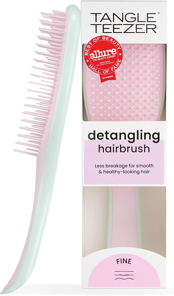 Tangle Teezer Fine Ultimate Detangler Brush for Fine Hair, Pink & Mint | Amazon (US)