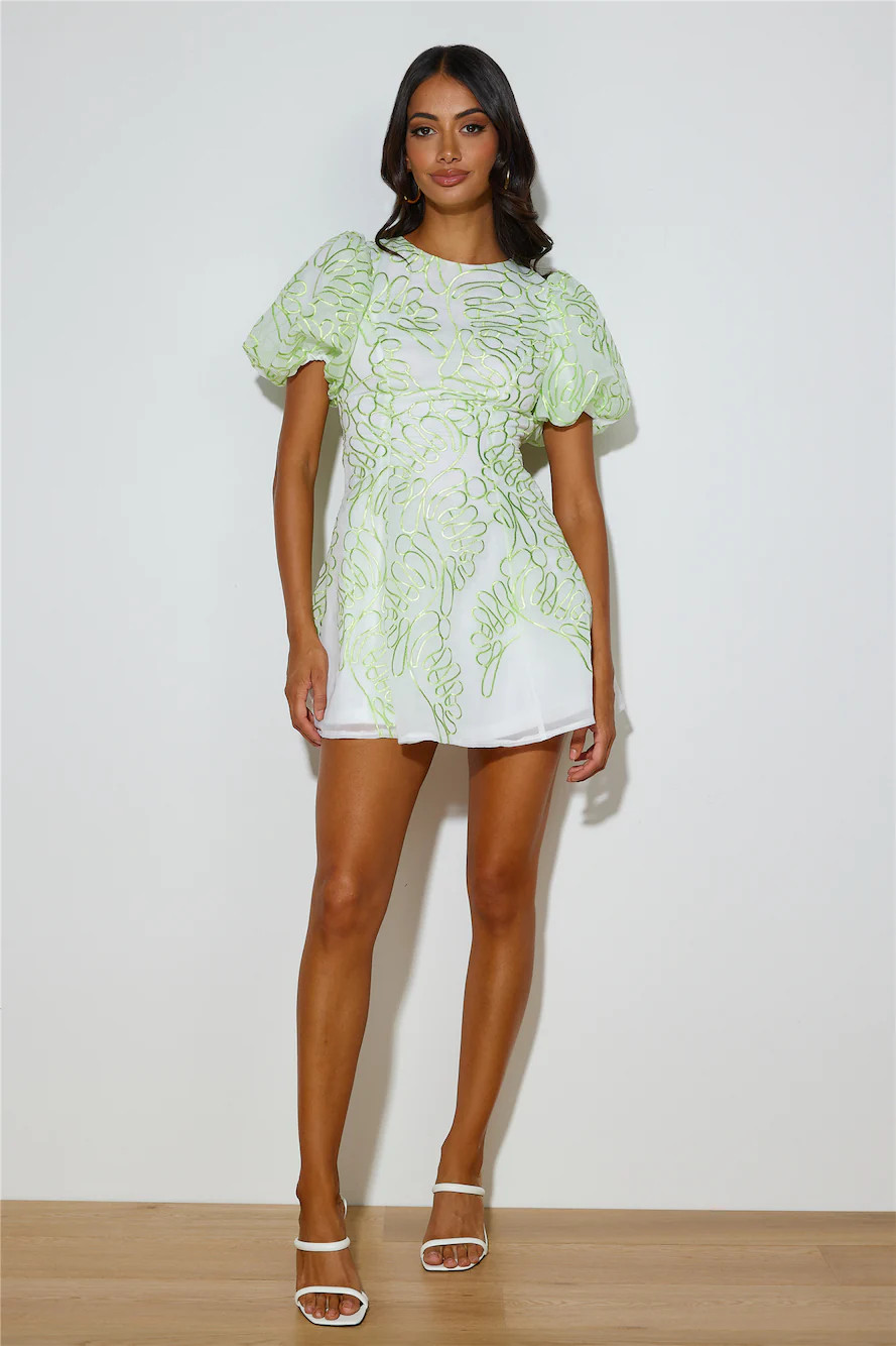 Cutest Event Mini Dress Green | Hello Molly (AU)