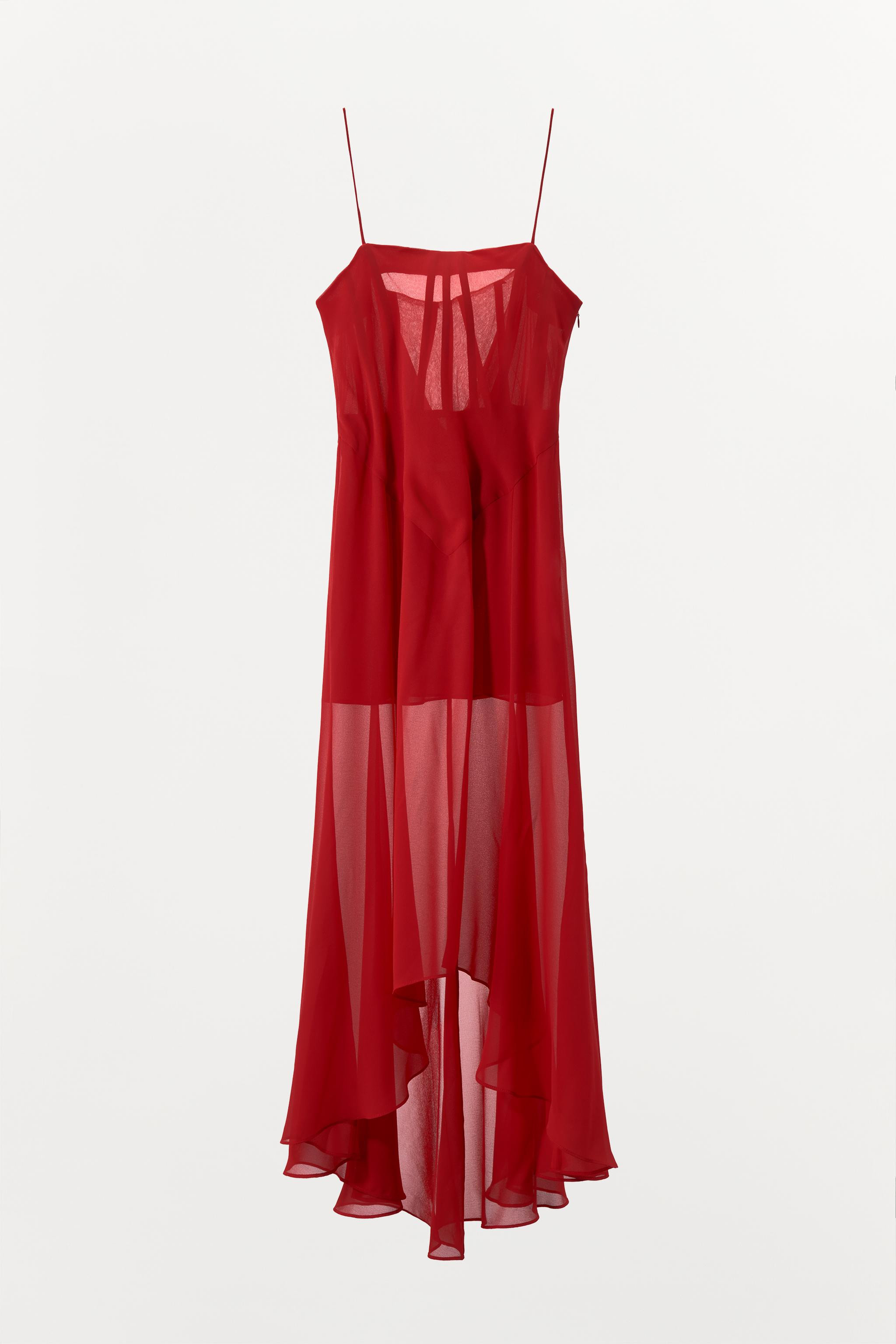 ASYMMETRIC BUSTIER MIDI DRESS | Zara US