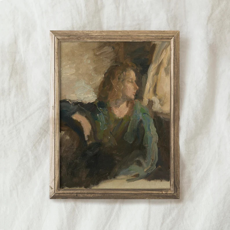 Antique Woman Portrait Print / Vintage Female Oil Painting / Wall Art PRINTABLE Art Download | P6... | Etsy (CAD)