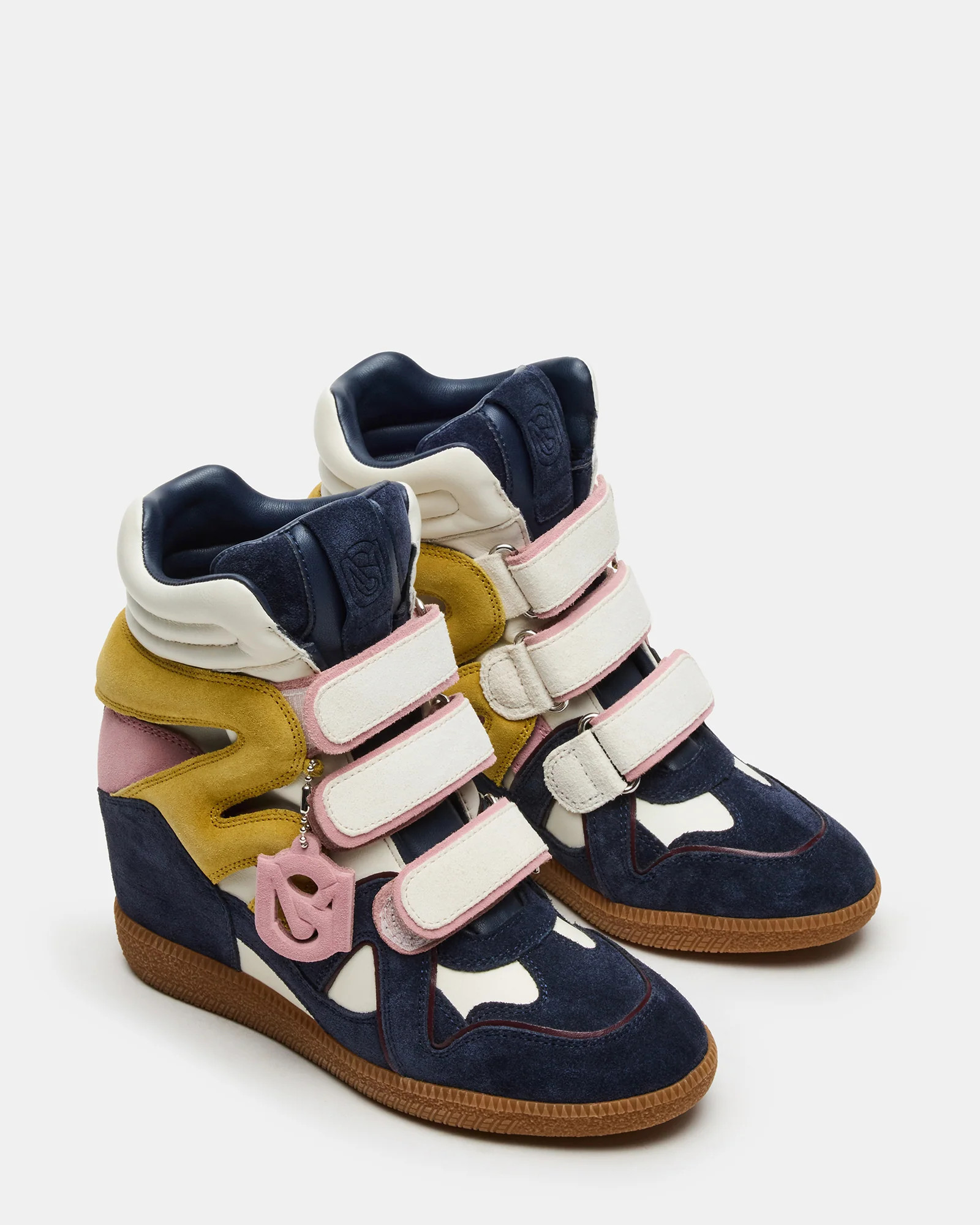 MAVIS Navy Suede High-Top Velcro Women's Sneaker | Steve Madden (US)