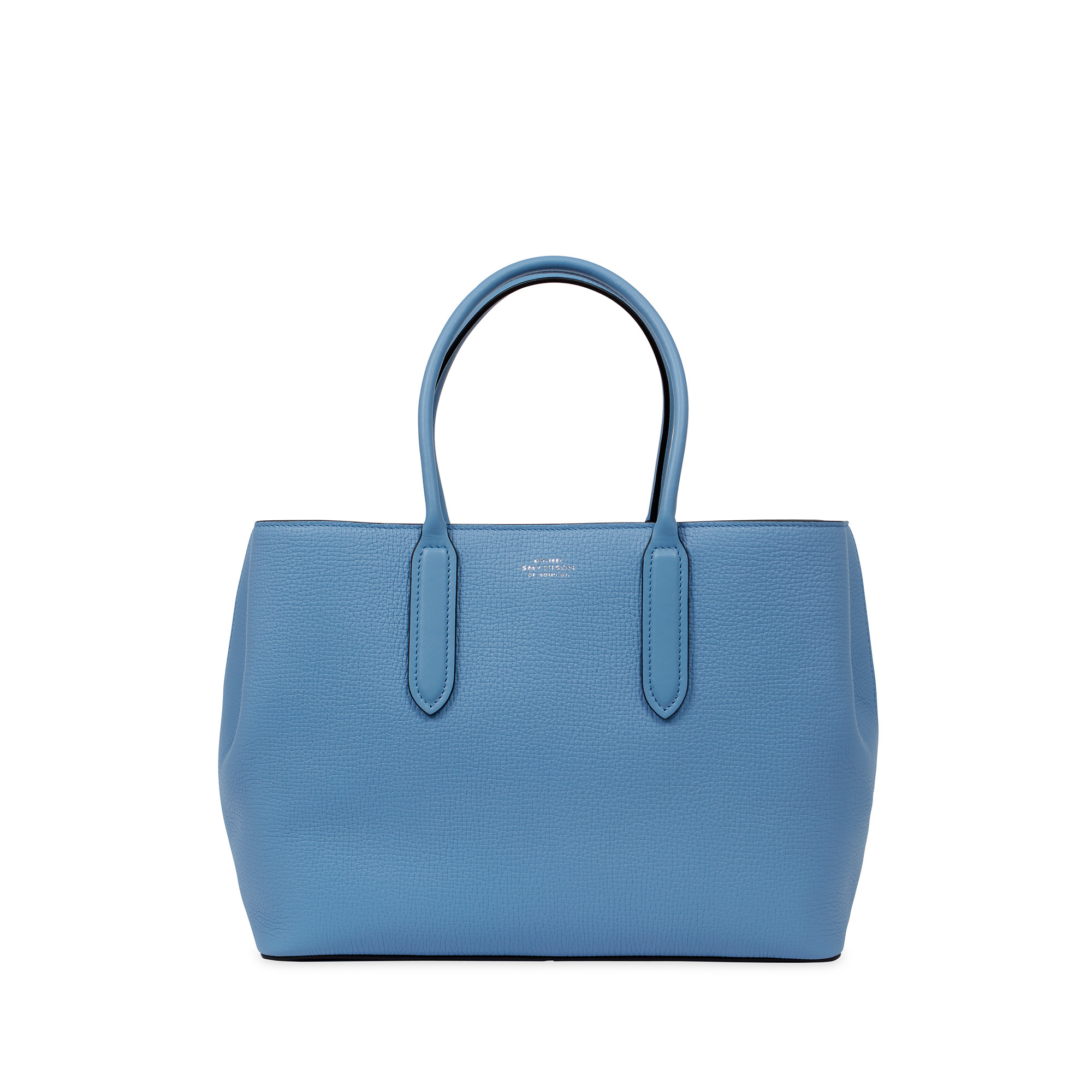 Small Day Tote Bag with Zip in Ludlow in nile blue | Smythson | Smythson