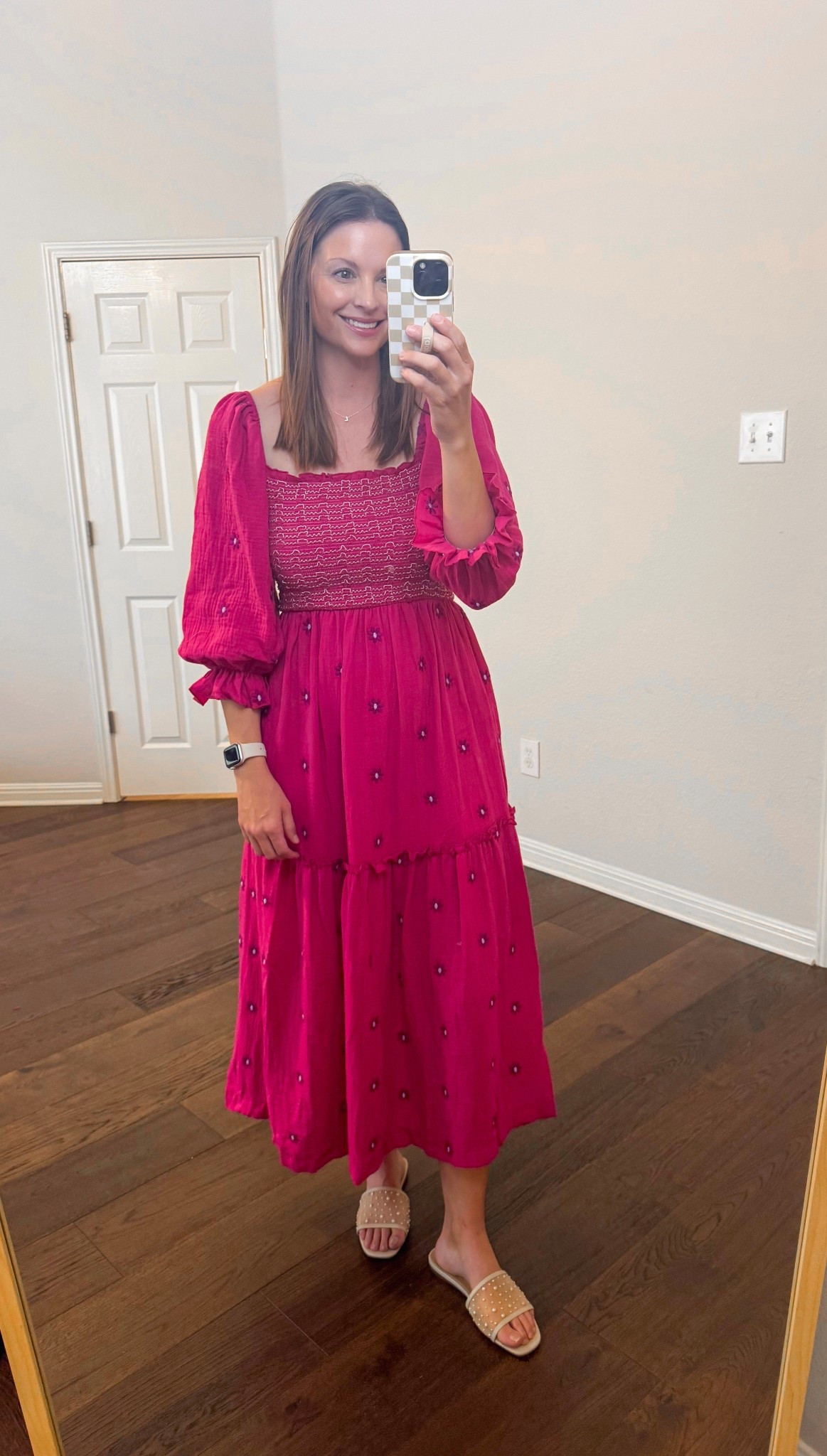 Spring Break Outfit 
Amazon dress tts I’m wearing a small in the rose purple color 
I also own in light blue in size small too 
Target sandals are tts
