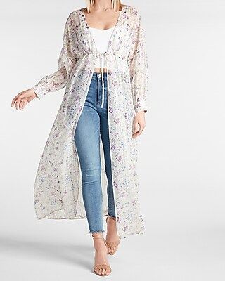 Floral Pleated Cover-Up | Express