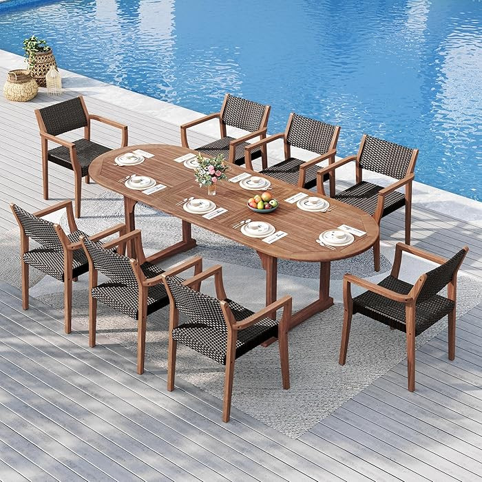 Sophia & William Patio Outdoor Table and Chairs Set, Patio Dining Sets for 8, 9 Pieces Patio Tabl... | Amazon (US)