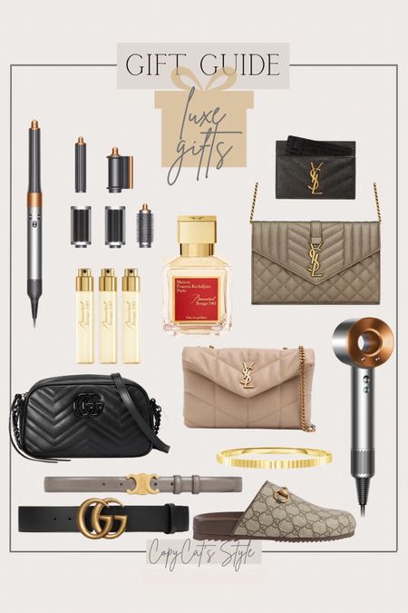Luxe Gift Guide, Slurge Worthy Gifts, Luxe gift ideas, Chanel gift ideas, Gucci gifts, ysl gift ideas, Dyson, bacarat 

#LTKGiftGuide #LTKHoliday #LTKSeasonal