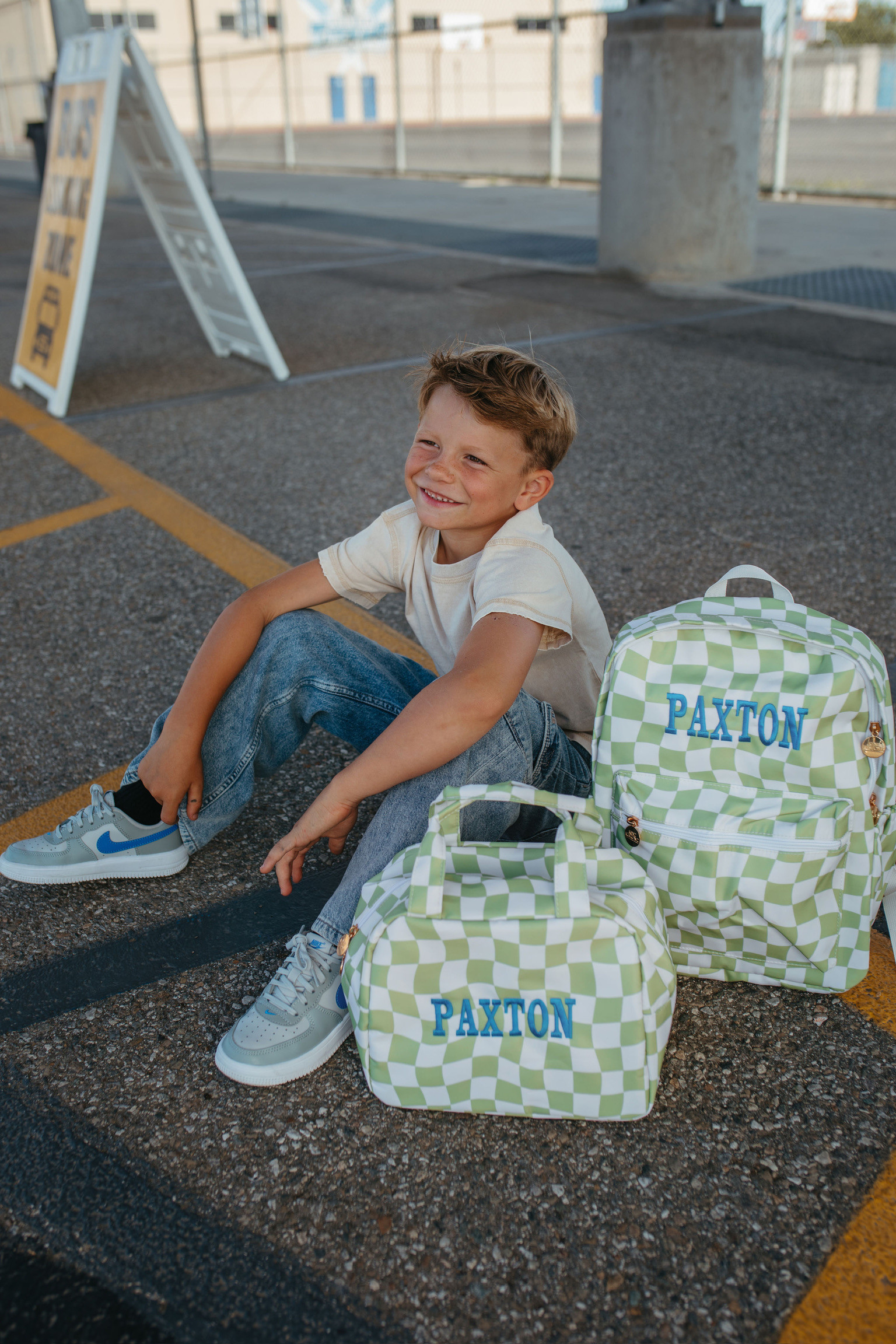 My back-to-school collection with Kenz Kustomz is officially ready to shop!! 🤍 Paxton loves this checkered pattern!

Back to school, mom life, new arrivals, backpack, bags, monogram, personalize, kenz kustomz, britt horton 

 #LTKmomlife #LTKSeasonal