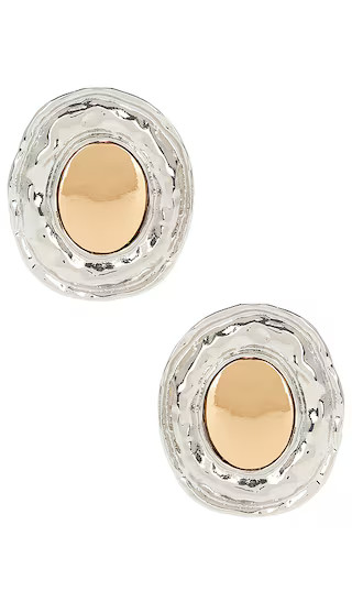 Two Tone Stud in Silver & Gold | Revolve Clothing (Global)