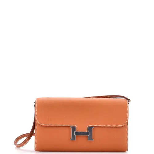 Pre-Owned Hermes Constance To Go Wallet Evercolor in Metallic Gold at Nordstrom, Size X-Small | Nordstrom