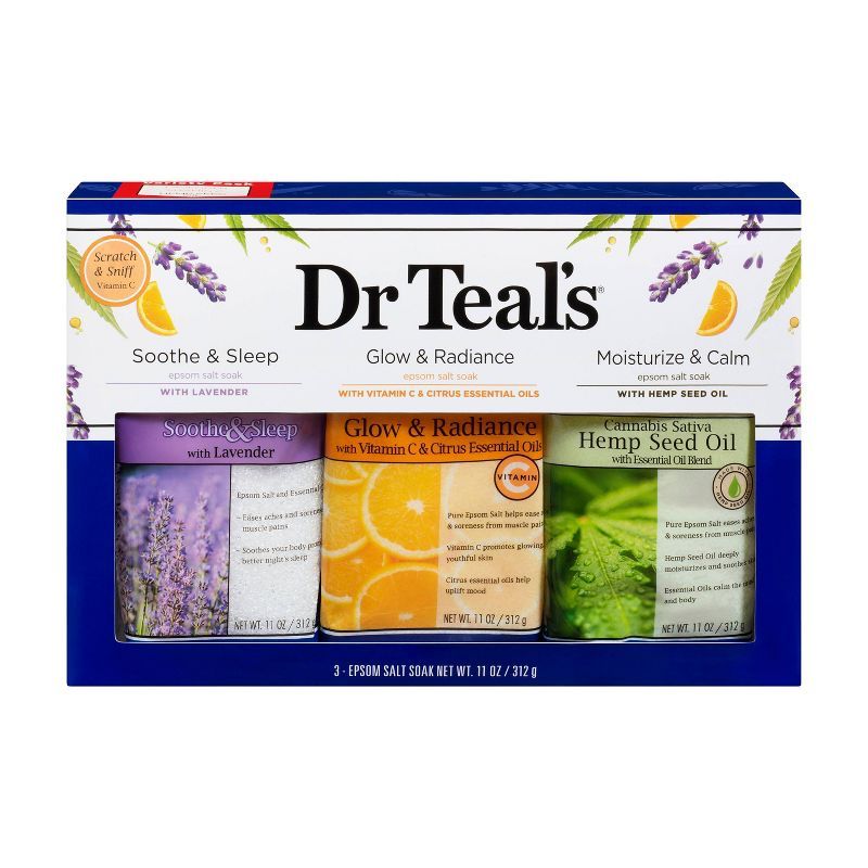 Dr Teal's Bath Salt Sampler Gift Set - 3ct | Target