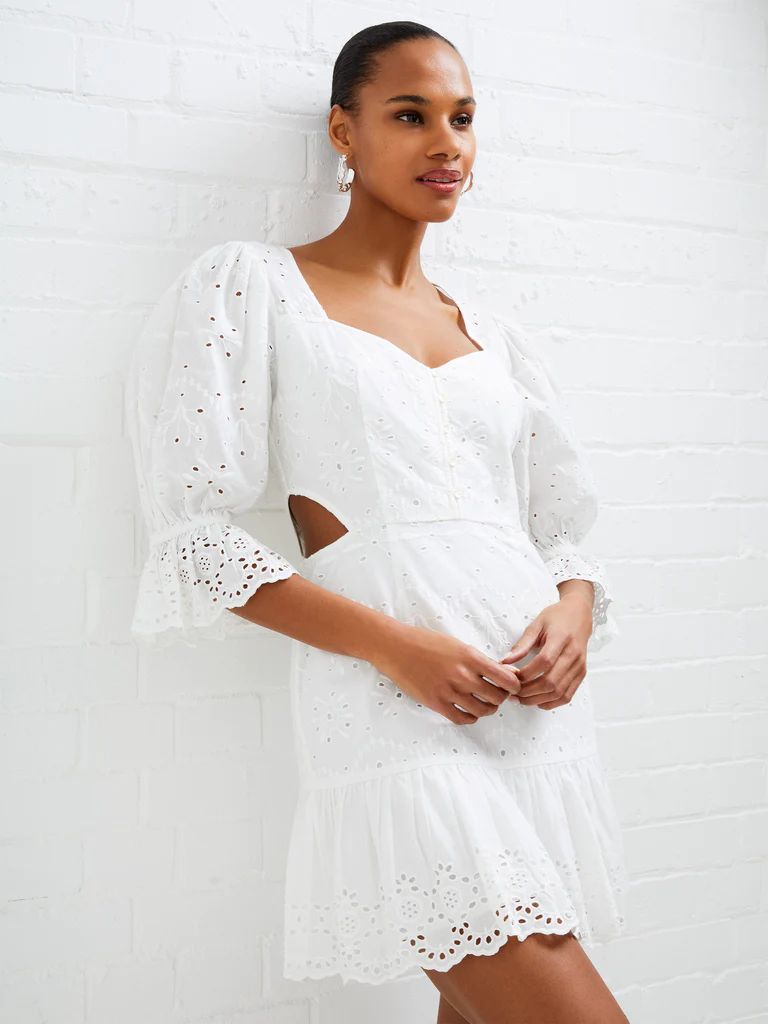 Cilla Broderie Anglaise Cut-Out Dress | French Connection (US)