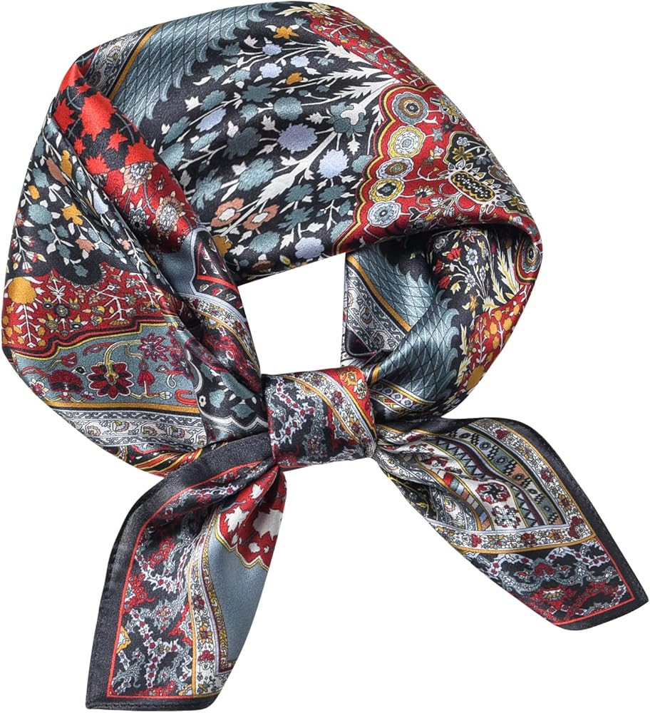 100% Pure Mulberry Silk Scarf 27"'x27(in) Square Scarf Head Scarf Neck scarf Headscarf for Women ... | Amazon (US)