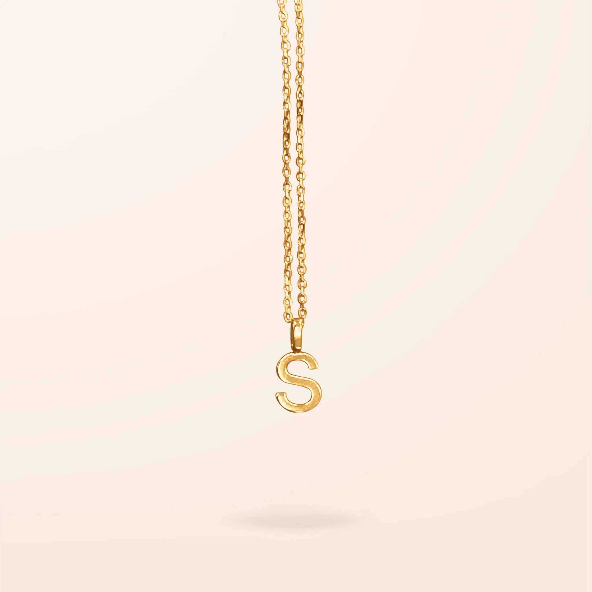 10K Gold Initial Necklace | Van Der Hout Jewelry