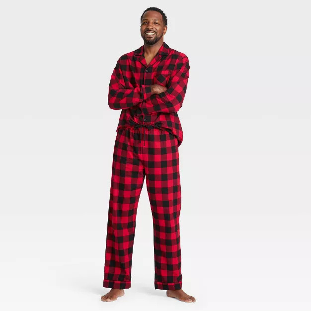 Men's Plaid Flannel Pajama Set - Wondershop™ Red | Target