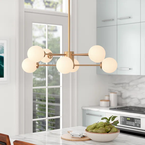 Bova 8 - Light Dimmable Sputnik Modern Linear Chandelier | Wayfair North America