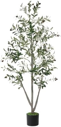 Olive Tree,5FT Olive Trees Artificial Indoor with Moss and Planter,Artificial Plants Indoor Faux ... | Amazon (US)
