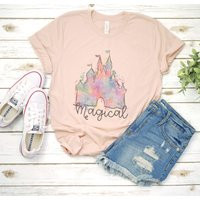 Disney / Magical / Cinderella / Castle / Disney World / Disneyland / Mickey / Minnie / TShirt / T Shirt / Tee Shirt / Sublimation | Etsy (US)