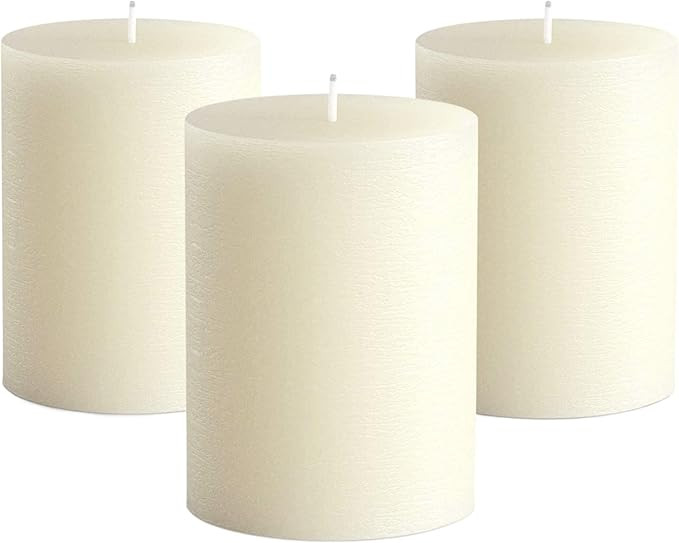 Melt Candle Pillar Candles, 3 Pack - Unscented Candles for Home, Church, Weddings, & More - 3" x ... | Amazon (US)