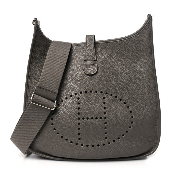 Taurillon Clemence Evelyne III GM Etoupe | FASHIONPHILE (US)