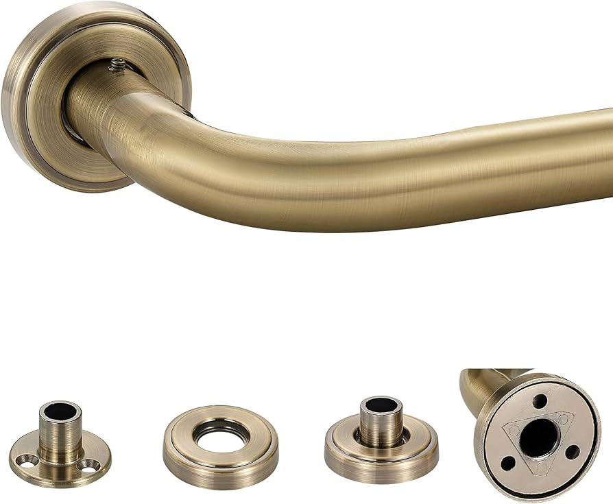 Antique Bronze Wrap Around Curtain Rod, 1 Inch Diameter, 28 to 56 Inch, Adjustable Blackout Curta... | Amazon (US)