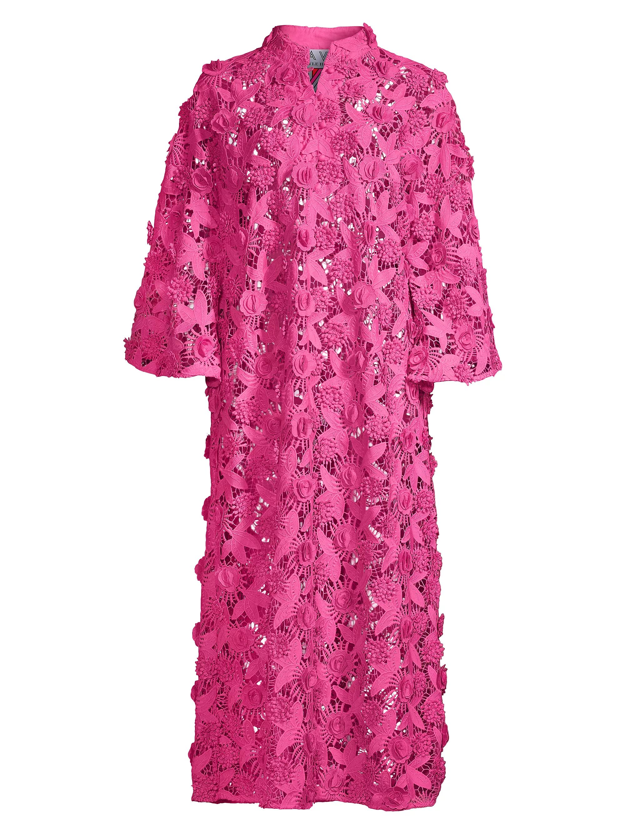'70s Floral Lace Maxi Caftan Dress | Saks Fifth Avenue
