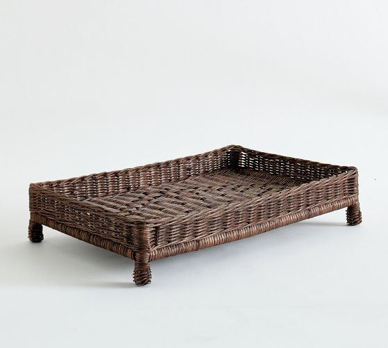 Mark D. Sikes Footed Woven Tray | Pottery Barn (US)