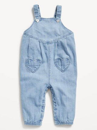 Sleeveless Heart-Pocket Jean Jumpsuit for Baby | Old Navy (US)