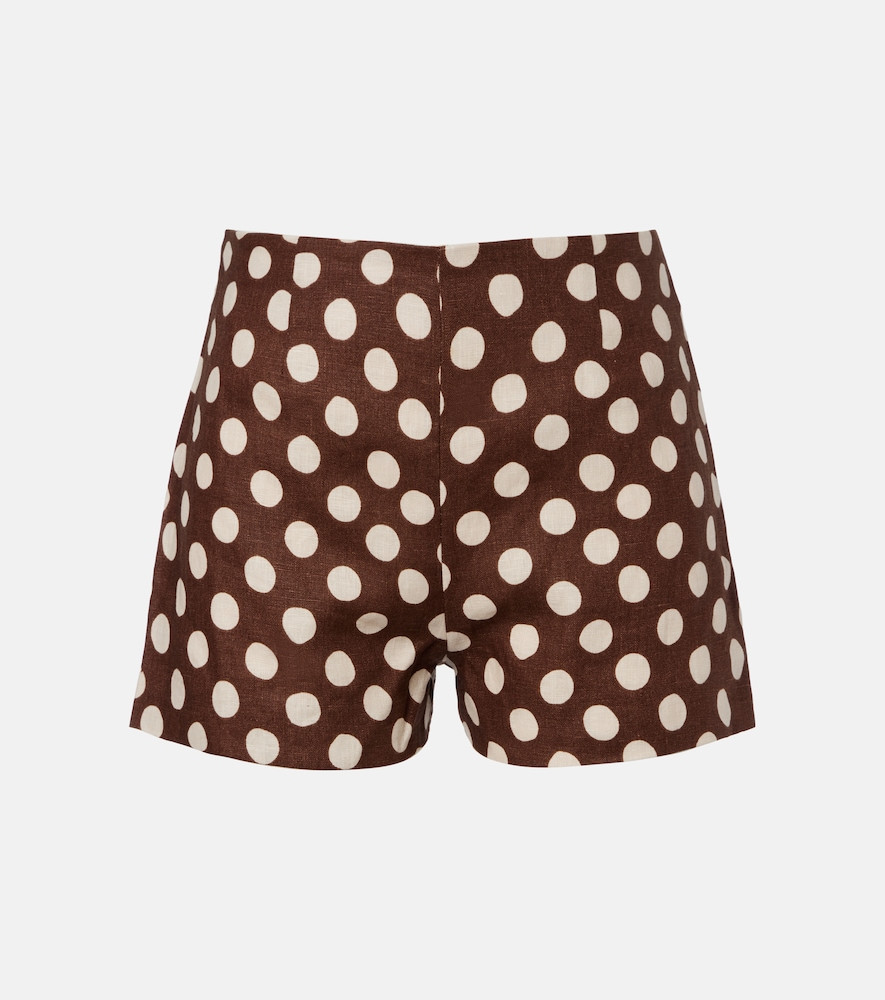 Faithfull Lila polka-dot linen shorts | Mytheresa (US/CA)