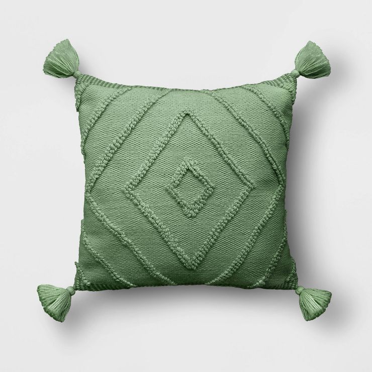 Diamond Tufted Outdoor Throw Pillow - Threshold™ | Target