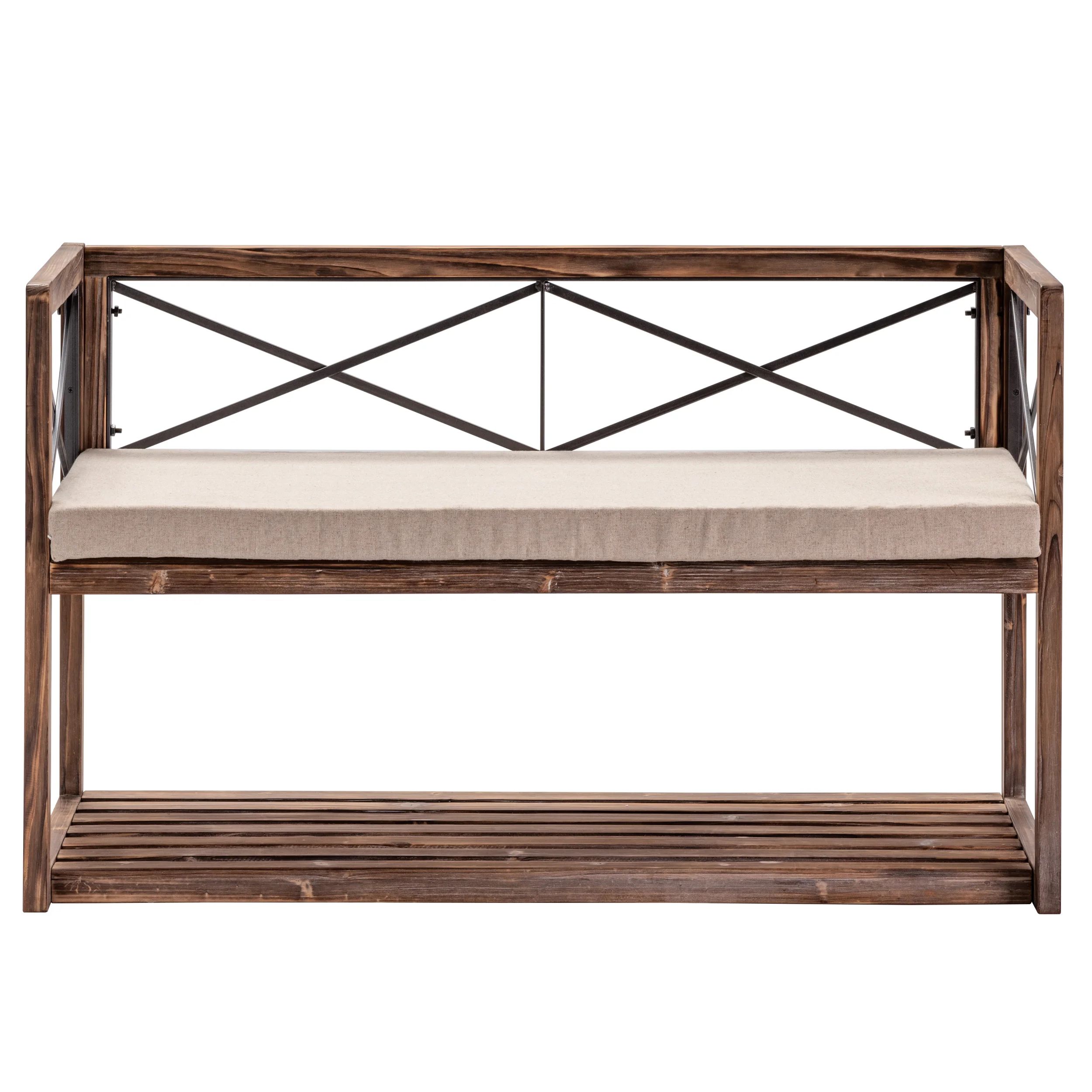 Libbey Upholstered Shelves Storage Bench | Wayfair North America
