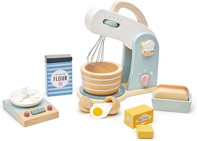 Tender Leaf Toys Mini Chef Home Baking Set – 27 Pc Wooden Baker's Mixing Set -Classic Toy for P... | Amazon (US)