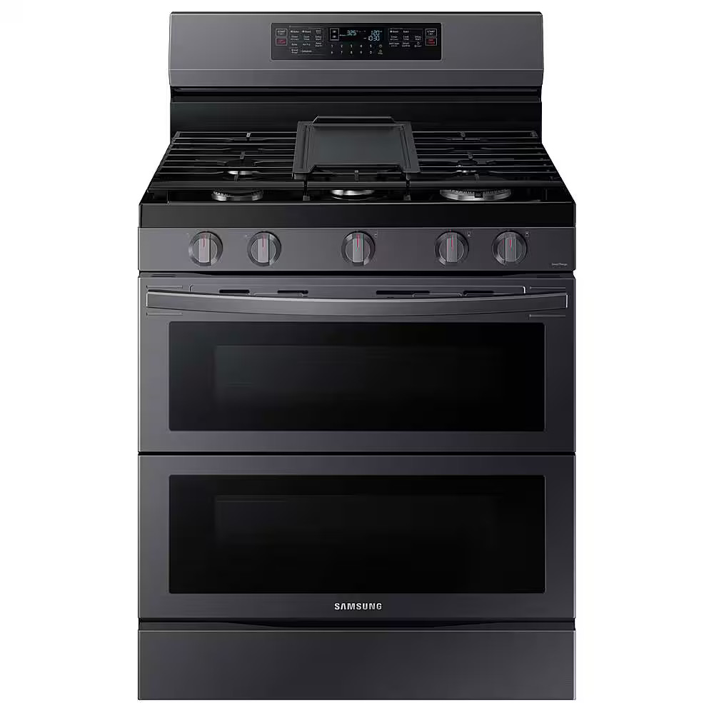 Samsung 6.0 cu. ft. Smart Freestanding Gas Range with Flex Duo & Air Fry Black Stainless Steel NX... | Best Buy U.S.