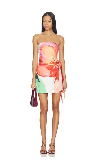 MINKPINK Zinnia Tie Side Mini Dress in Pink. - size XS | Revolve Clothing (Global)