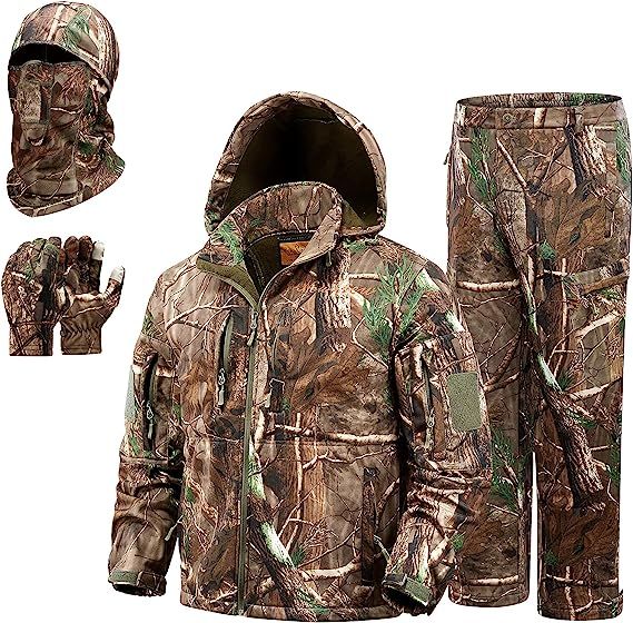 NEW VIEW Hunting Clothes for Men,Silent Water Resistant Hunting Duck Deer Hunting Jacket and Pant... | Amazon (US)