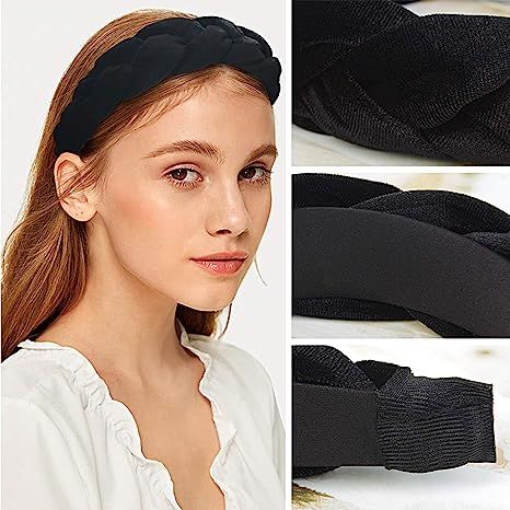 RINVEE Headbands for Women Velvet Braided Headbands Fashion Hairband Criss Cross Hair Accessories... | Amazon (US)