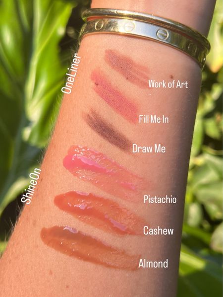 Lip liner. lip gloss, clean beauty, multi liner, swatches 

Sunlit swatches of some of the prettiest neutrals around 🌞🐚
The creamy liner works on lips, eyes and face and the non sticky gloss gives a gorgeous jelly shine.  ⚡️

#LTKstyletip #LTKbeauty #LTKunder50