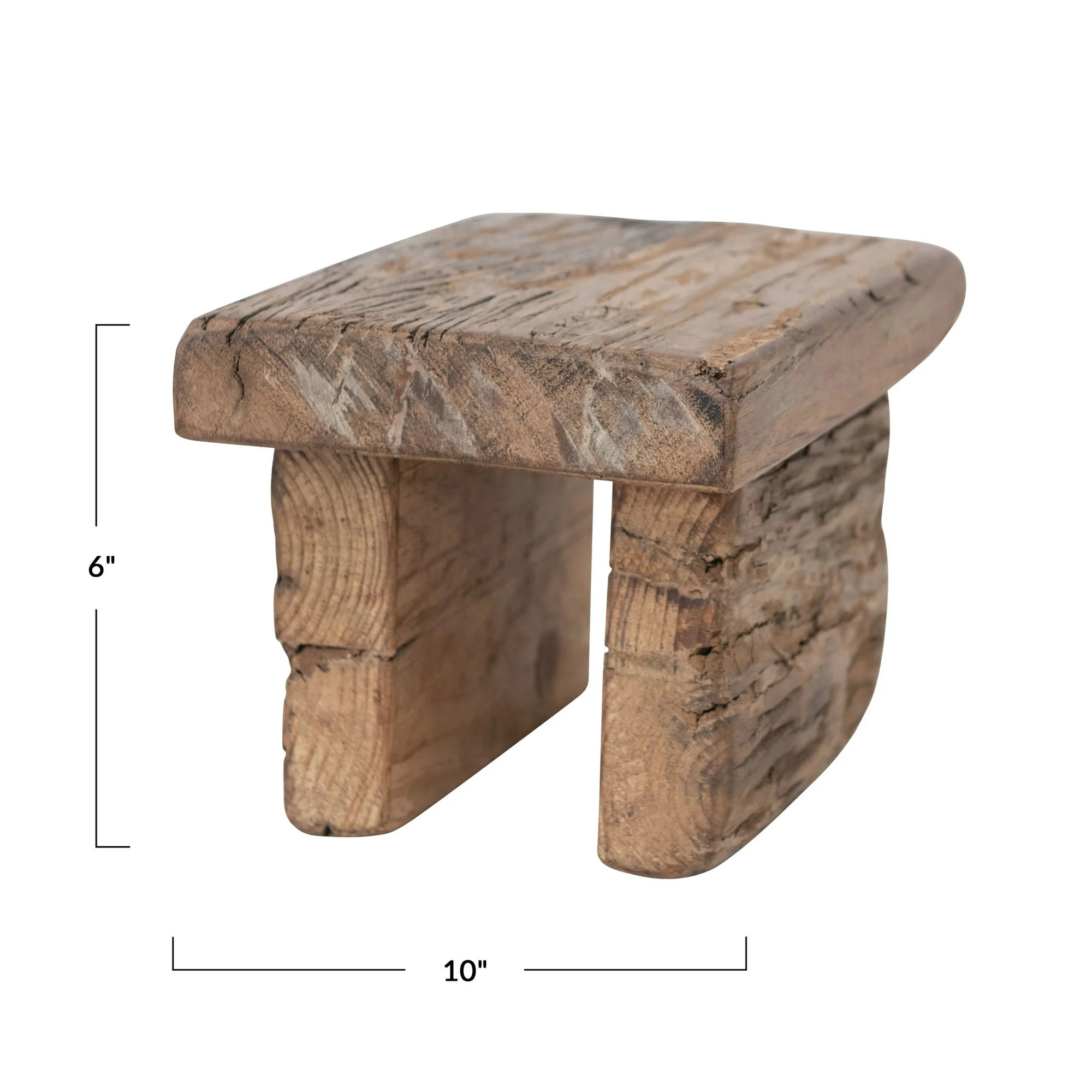 Creative Co-Op Decorative Reclaimed Wood Pedestal, Natural | Walmart (US)