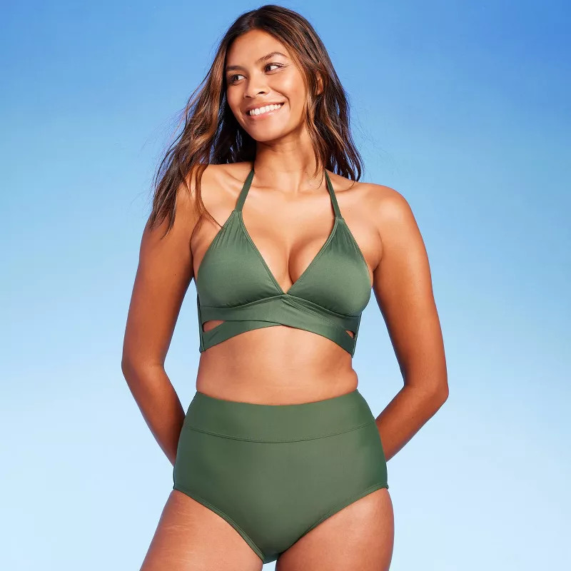 Women's Tummy Control High Waist Full Coverage Bikini Bottom - Kona Sol™ | Target