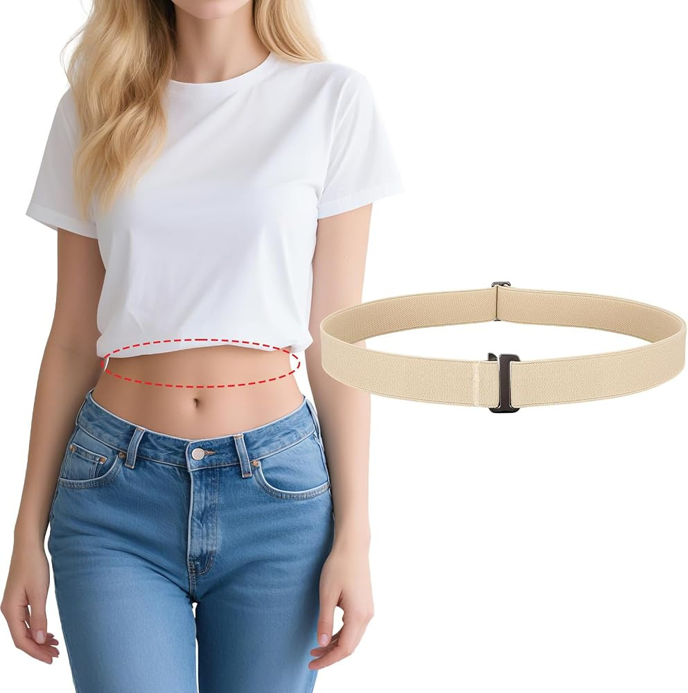 SANSTHS Crop Top Tuck Band for Women Adjustable Tucky Waist Belt Tucking Shirts Sweater Tops Stre... | Amazon (US)