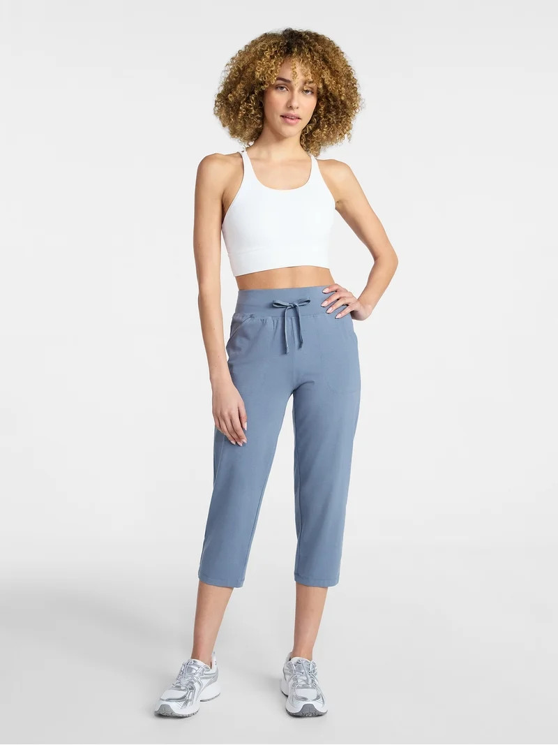 Athletic Works Women's and Women's Plus Knit Capri Pants, 22" Inseam, Sizes XS-4X | Walmart (US)