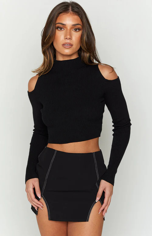 Cynthia Black Long Sleeve Top | Beginning Boutique (AU)