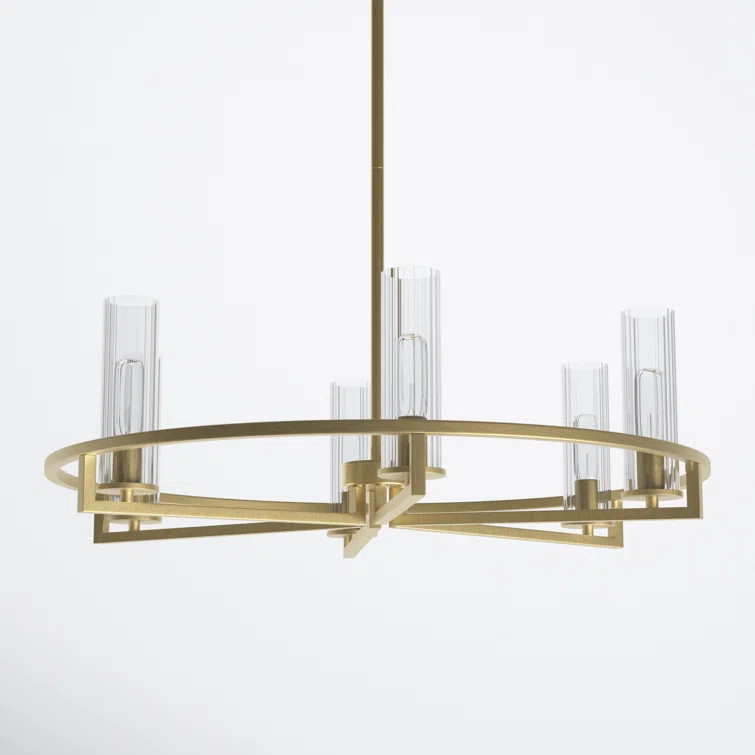 Carnes Dimmable Lantern Wagon Wheel Chandelier | Wayfair North America