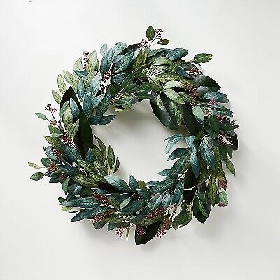 Mixed Eucalyptus Leaf Berry Wreath - Threshold designed with Studio McGee  | eBay | eBay US