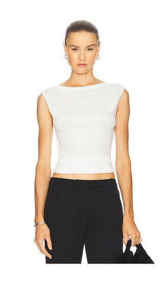St. Agni Organic Cotton Ballerina Top in White. - size XXS | Revolve Clothing (Global)